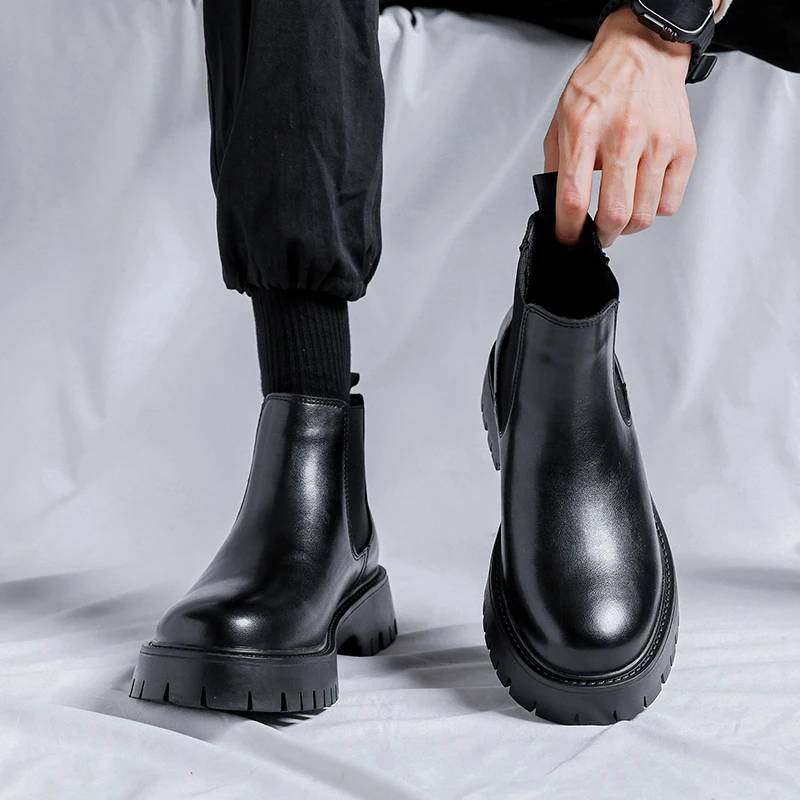 Chelsea Boots Fashion Leather  - Mens Fashion Dress Shoes recension och pris