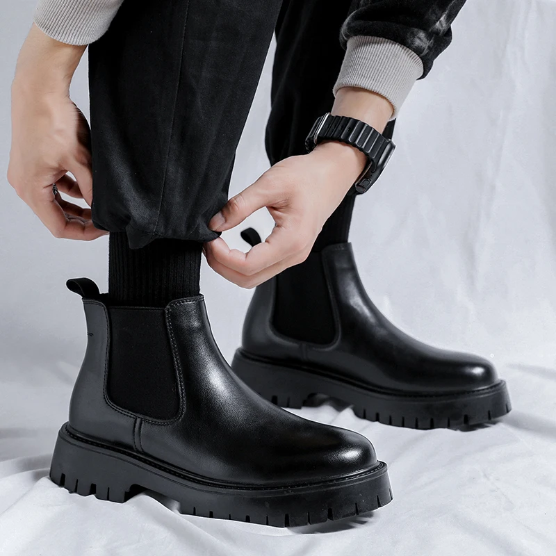 Chelsea Boots Fashion Leather  - Mens Fashion Dress Shoes recension och pris