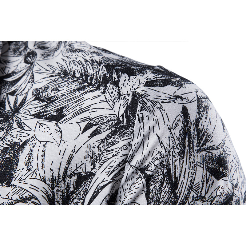 Mens Printed Lapel Long Sleeve - Men'S Fashion recension och pris