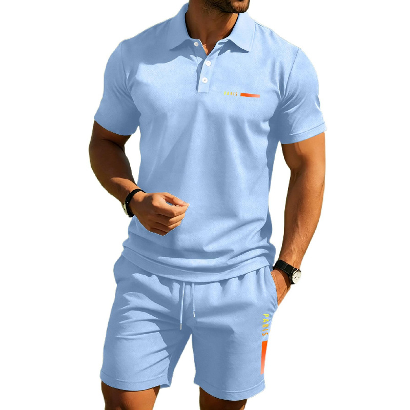 PARIS Print Men's high-end sum - Men'S Fashion Polo Shirt recension och pris