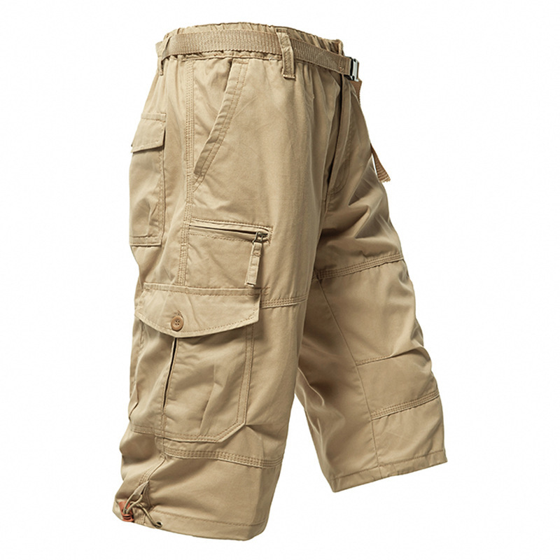 Men's Cotton 3/4 Pants Loose P - Mens Fashion Cargo Pants recension och pris