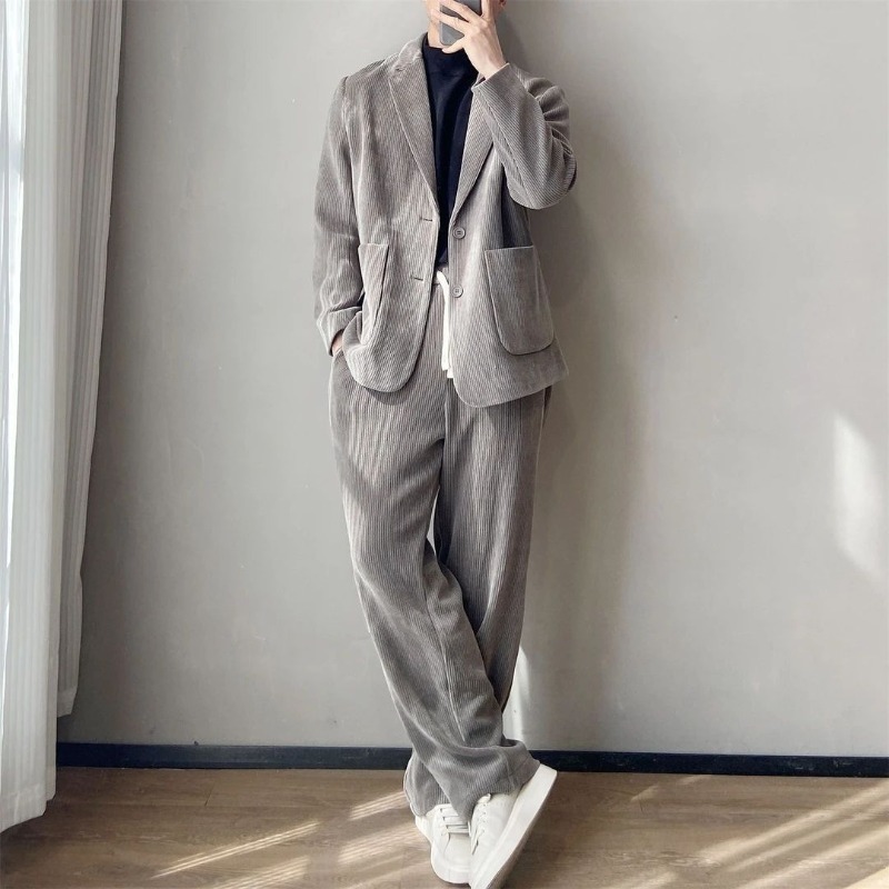 Premium Corduroy Suit Maillard - Corduroy Jacket Men recension och pris