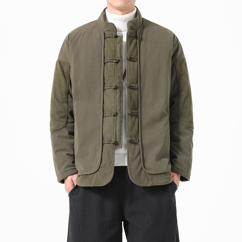 Chinese Style Men Cotton Padde - Corduroy Jacket Men recension och pris