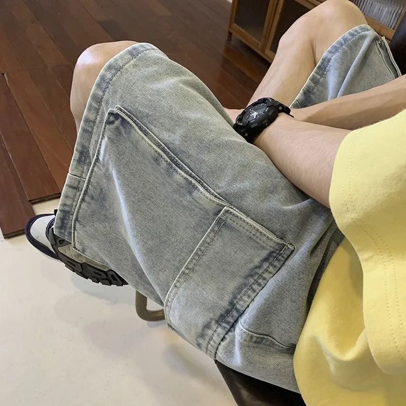 Korean Large Pocket Cargo Deni - Mens Fashion Cargo Pants recension och pris