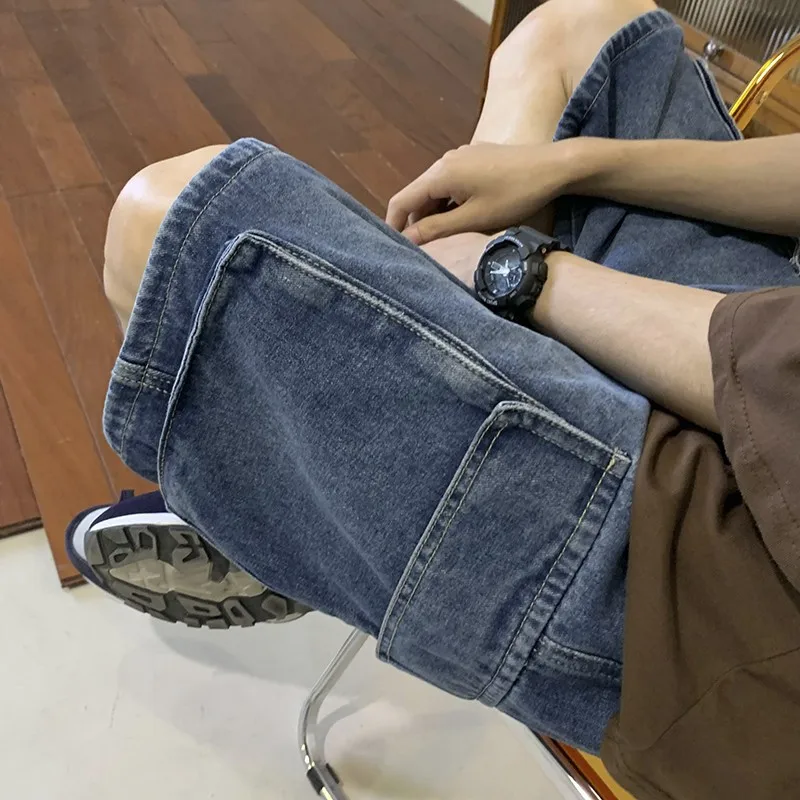 Korean Large Pocket Cargo Deni - Mens Fashion Cargo Pants recension och pris