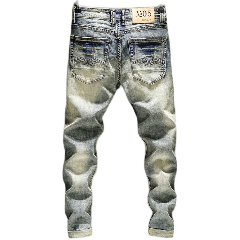 Elastic Old Pants Men's Jeans  - Skinny Jeans Ripped recension och pris