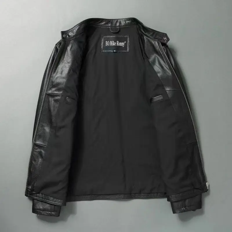 Genuine Leather Jacket Men 100 - Men'S Fashion Leather Jacket recension och pris