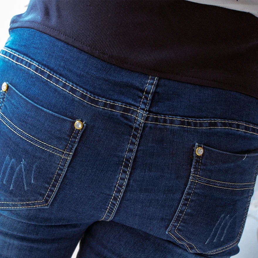 Hot Sale Cotton Denim Maternit - Skinny Jeans Ripped recension och pris