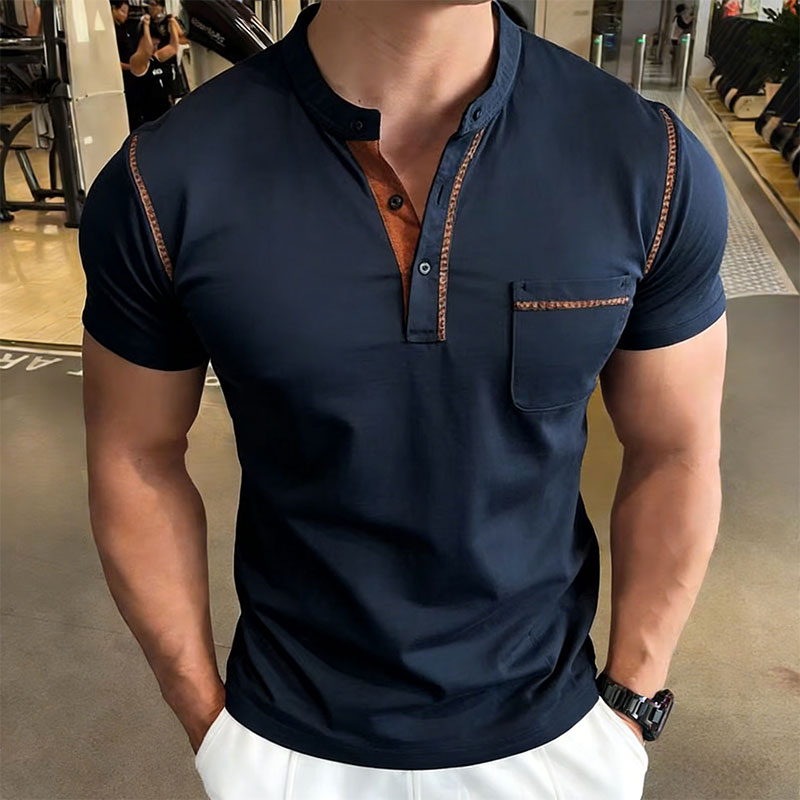 New Summer Men's Henry Collar  - Men'S Fashion Polo Shirt recension och pris
