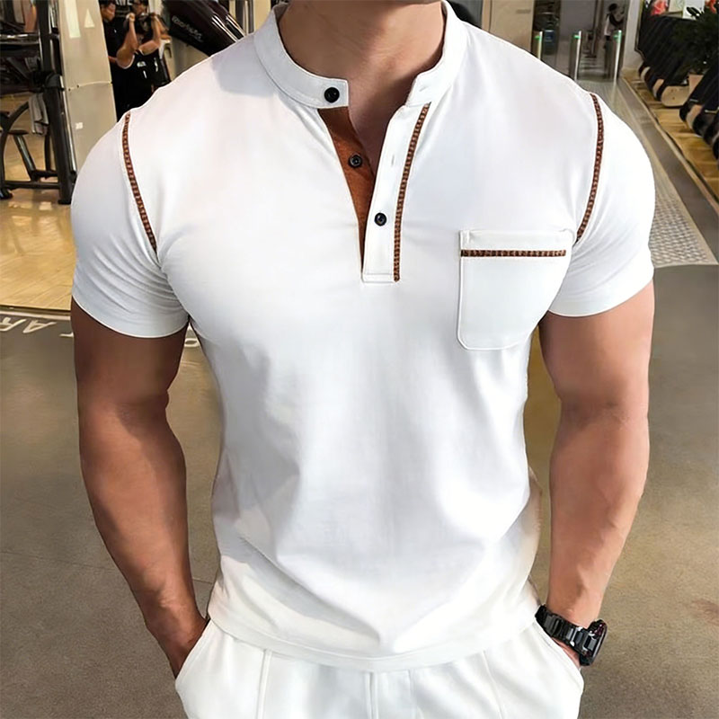 New Summer Men's Henry Collar  - Men'S Fashion Polo Shirt recension och pris